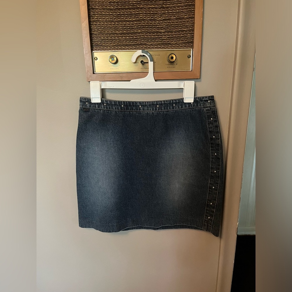 Ralph Lauren Studded Jean Skirt